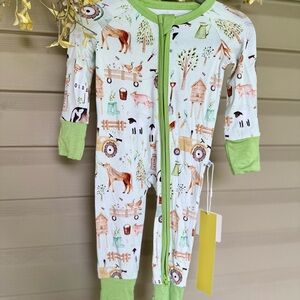 Bamboo Baby Pajamas - Farm